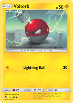 Voltorb #21 from Hidden Fates