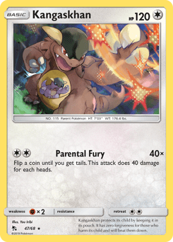 Kangaskhan #47 from Hidden Fates