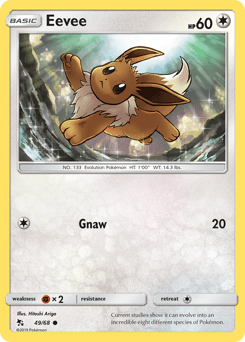 Eevee #49 from Hidden Fates
