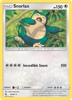 Snorlax #50 from Hidden Fates