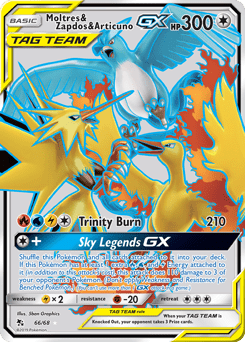 Moltres & Zapdos & Articuno-GX #66 from Hidden Fates