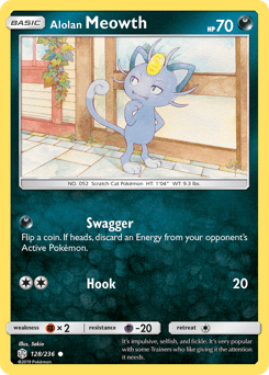 Alolan Meowth #128 from Cosmic Eclipse
