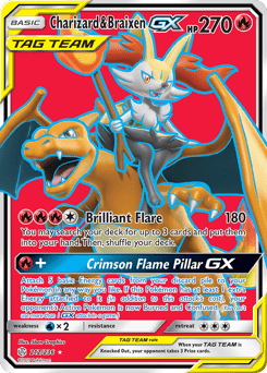 Charizard & Braixen-GX #212 from Cosmic Eclipse