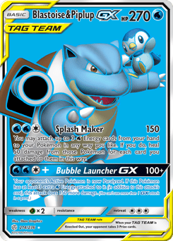 Blastoise & Piplup-GX #214 from Cosmic Eclipse