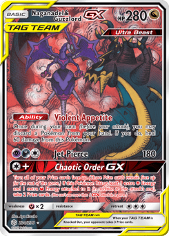 Naganadel & Guzzlord-GX #224 from Cosmic Eclipse