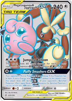 Mega Lopunny & Jigglypuff-GX #225 from Cosmic Eclipse