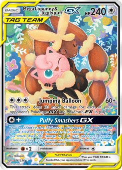 Mega Lopunny & Jigglypuff-GX #226 from Cosmic Eclipse