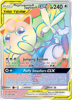 Mega Lopunny & Jigglypuff-GX #261 from Cosmic Eclipse