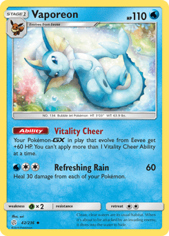 Vaporeon #42 from Cosmic Eclipse