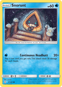 Snorunt #47 from Cosmic Eclipse