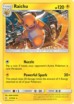 Raichu #67 from Cosmic Eclipse