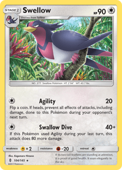 Swellow #104 from Guardians Rising
