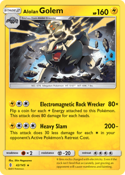 Alolan Golem #42 from Guardians Rising