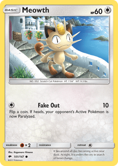 Meowth #101 from Burning Shadows