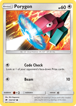Porygon #103 from Burning Shadows