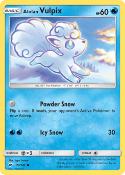 Alolan Vulpix #27 from Burning Shadows