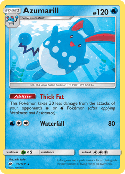Azumarill #35 from Burning Shadows