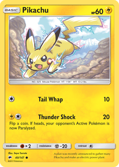 Pikachu #40 from Burning Shadows