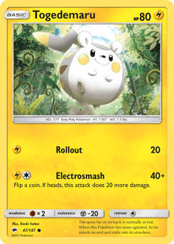 Togedemaru #47 from Burning Shadows