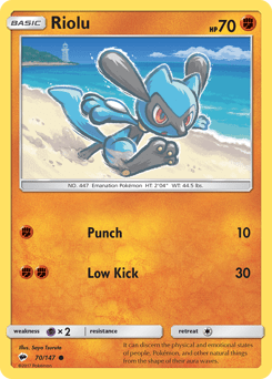 Riolu #70 from Burning Shadows