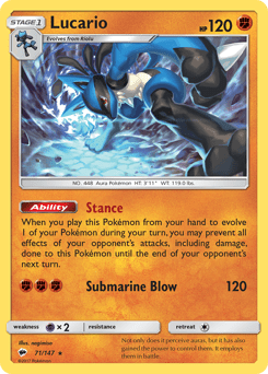 Lucario #71 from Burning Shadows