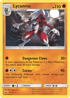 Lycanroc #75 from Burning Shadows