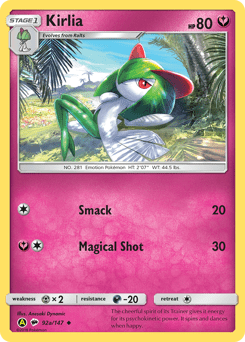 Kirlia #92a from Burning Shadows