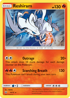 Reshiram #14 from Shining Legends