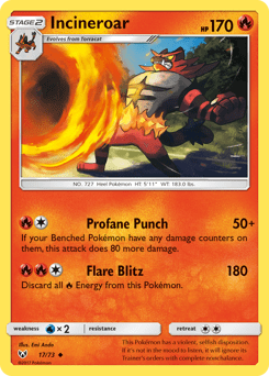 Incineroar #17 from Shining Legends