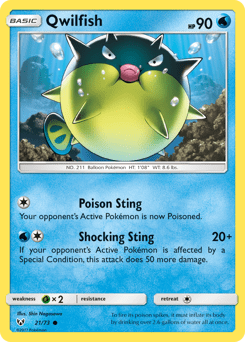 Qwilfish #21 from Shining Legends
