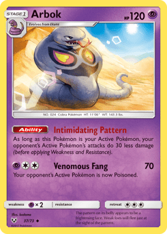Arbok #37 from Shining Legends