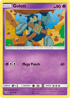 Golett #43 from Shining Legends