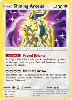Shining Arceus #57 from Shining Legends