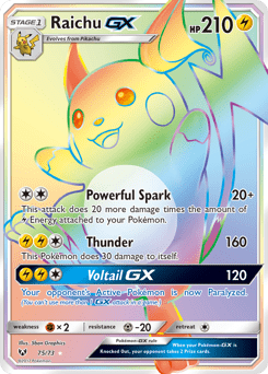 Raichu-GX #75 from Shining Legends
