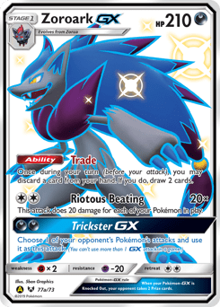 Zoroark-GX #77a from Shining Legends