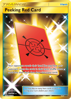 Peeking Red Card #169 from Ultra Prism