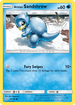 Alolan Sandshrew #28 from Ultra Prism