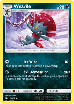 Weavile #74 from Ultra Prism