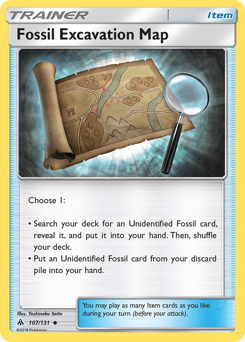 Fossil Excavation Map #107 from Forbidden Light