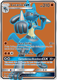 Lucario-GX #122 from Forbidden Light