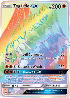 Zygarde-GX #136 from Forbidden Light
