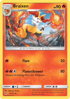 Braixen #16 from Forbidden Light