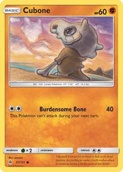 Cubone #57 from Forbidden Light