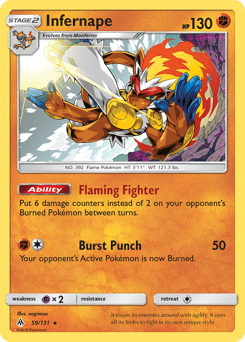 Infernape #59 from Forbidden Light