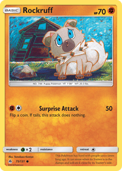 Rockruff #75 from Forbidden Light