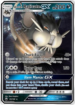Alolan Raticate-GX #85 from Celestial Storm