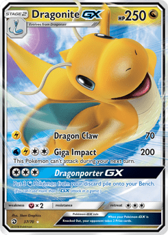 Dragonite-GX #37 from Dragon Majesty