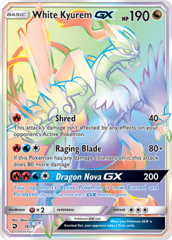 White Kyurem-GX #74 from Dragon Majesty