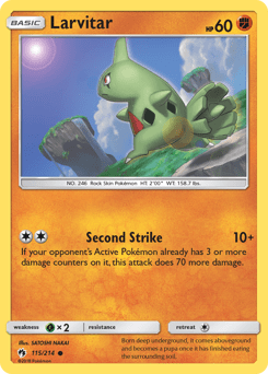 Larvitar #115 from Lost Thunder