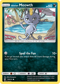 Alolan Meowth #118 from Lost Thunder